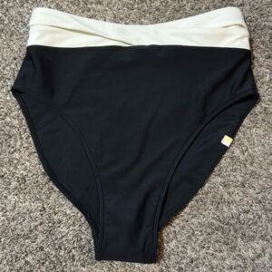 NEW Summersalt Black White High Waisted Bikini Bottoms Women’s 2
